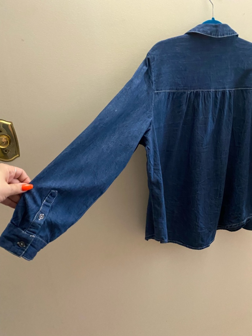 Pilcro Ski motif long sleeve denim button down - Picture 9 of 9
